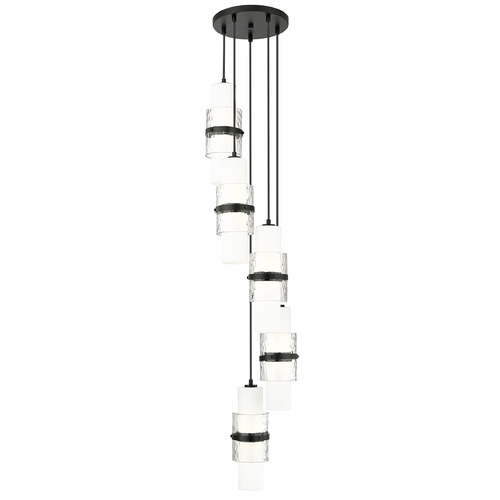 Z-Lite Cayden Matte Black Multi-Light Pendant with Cylindrical Shade
