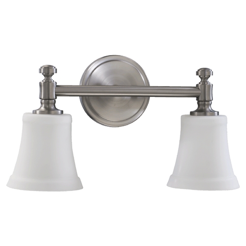 Quorum Lighting Satin Nickel Bathroom Light by Quorum Lighting 5122-2-65