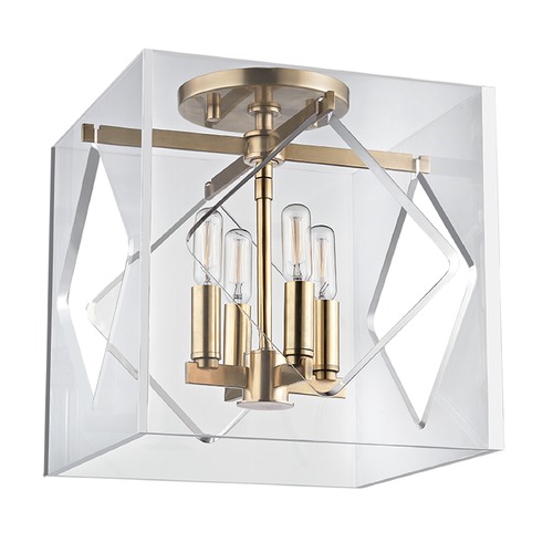 Travis Aged Brass Flush Mount by Hudson Valley Lighting
