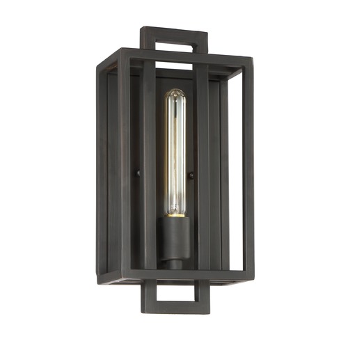 Cubic 14-Inch High Wall Sconce in Aged Bronze Brushed by Craftmade Lighting