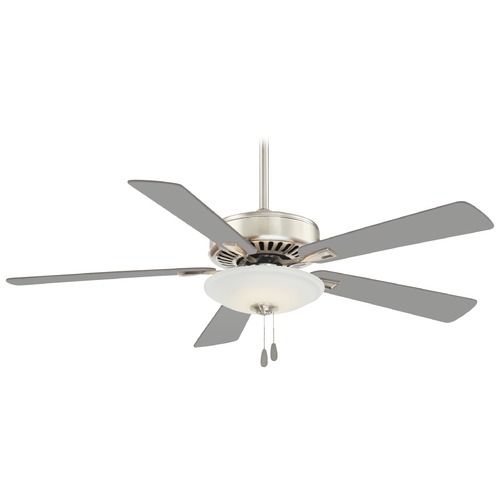 Contractor LED 52-Inch Fan in Polished Nickel by Minka Aire