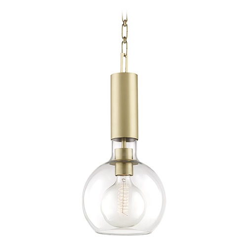 Raleigh Aged Brass Pendant by Hudson Valley Lighting