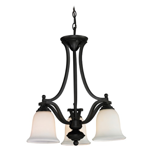 Z-Lite Lagoon Matte Black Mini-Chandelier by Z-Lite 703-3-MB