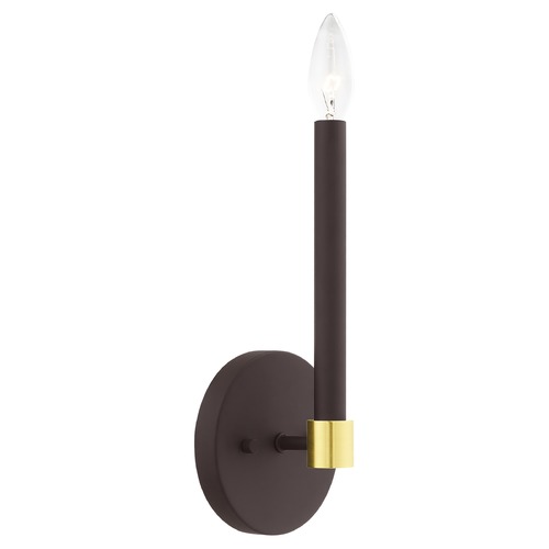 Livex Lighting Livex Lighting Karlstad Bronze with Satin Brass Accents Sconce 46881-07