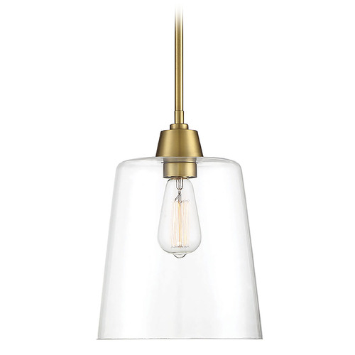 9.5-Inch Pendant in Natural Brass by Meridian