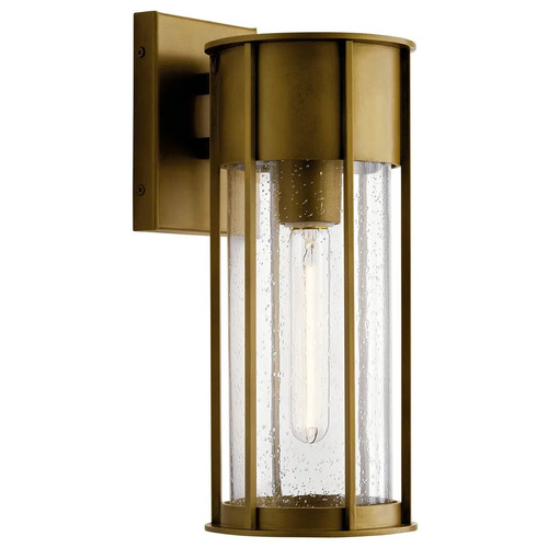 Camillo 14.75-Inch Outdoor Wall Light in Natural Brass by Kichler