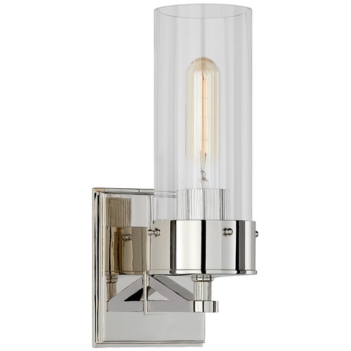 Visual Comfort Signature Collection Thomas OBrien Marais Bath Sconce in Polished Nickel by Visual Comfort Signature TOB2314PNCG
