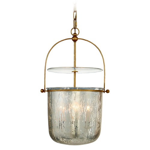 Visual Comfort Signature Collection E.F. Chapman Lorford Smoke Lantern in Gilded Iron by Visual Comfort Signature CHC2269GIMG