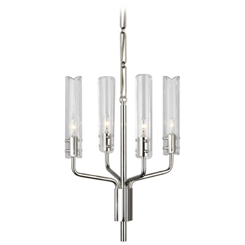 Visual Comfort Signature Collection Aerin Casoria Petite Chandelier in Polished Nickel by Visual Comfort Signature ARN5481PNCG