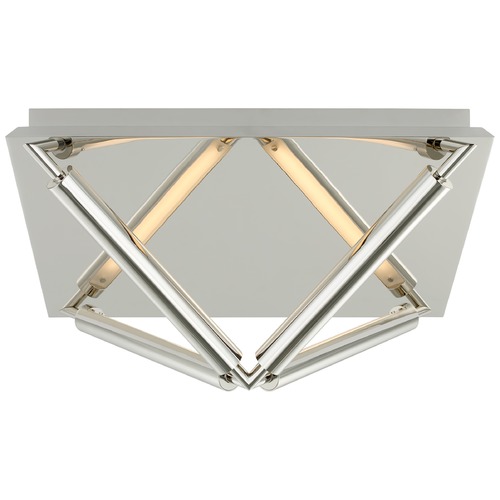 Visual Comfort Signature Collection Kelly Wearstler Appareil Large Flush Mount in Nickel by Visual Comfort Signature KW4700PN