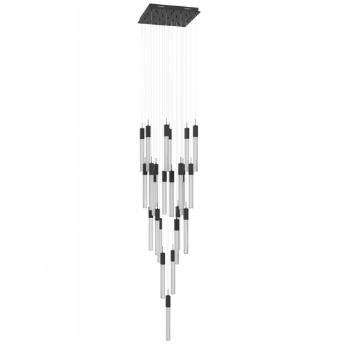 Avenue Lighting Boa Black LED Multi-Light Pendant with Rectangle Shade