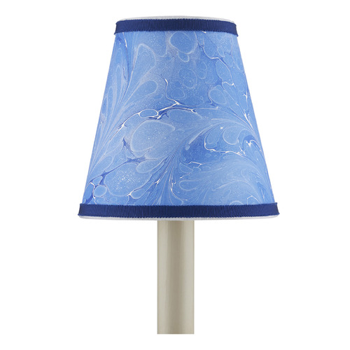 Blue Paper Empire Lamp Shade