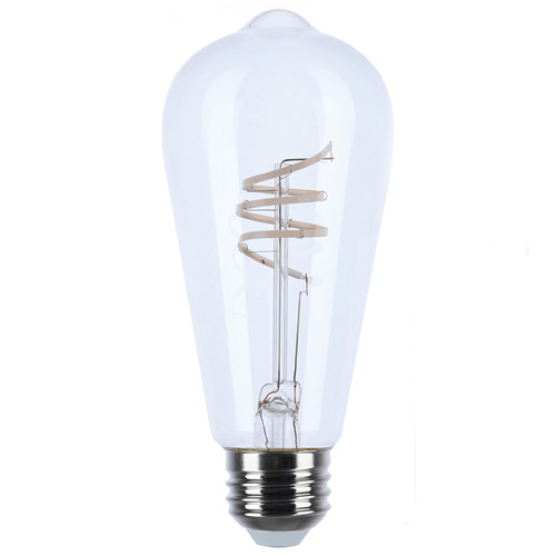 Reminiscent 6W ST19 2700K Flex Gray Coil Filament LED Bulb by Satco