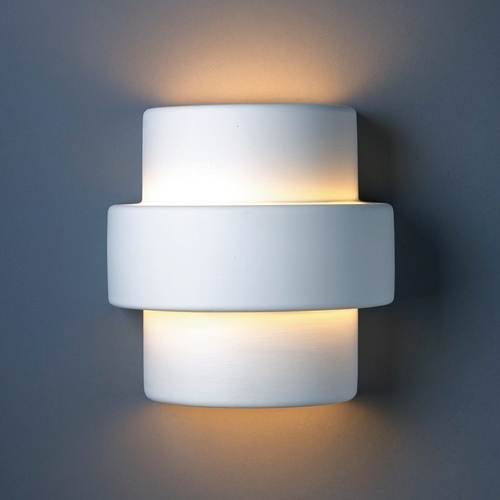 Justice Design Group Sconce Wall Light in Bisque by Justice Design Group CER-2215-BIS