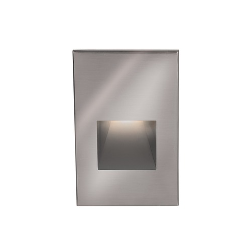 WAC Lighting Stainless Steel LED Recessed Step Light with Blue LED by WAC Lighting WL-LED200F-BL-SS