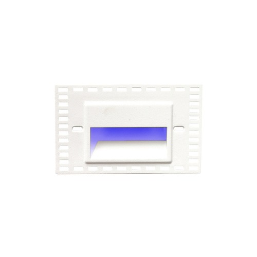 WAC Lighting White LED Recessed Step Light with Blue LED by WAC Lighting WL-LED100TR-BL-WT