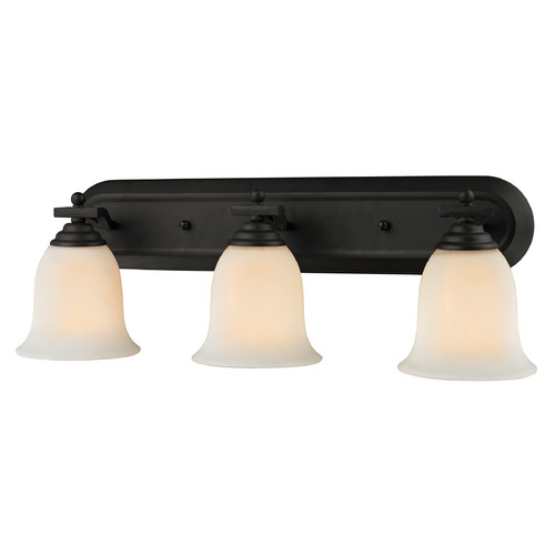 Z-Lite Lagoon Matte Black Bathroom Light by Z-Lite 703-3V-MB