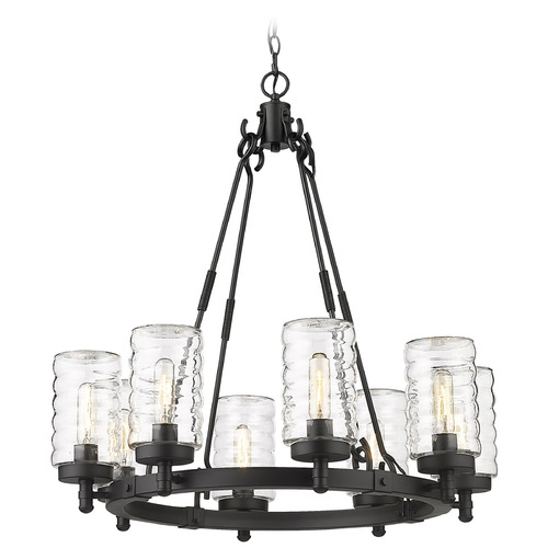 Z-Lite Tahoe Matte Black Outdoor Chandelier by Z-Lite 588-8BK