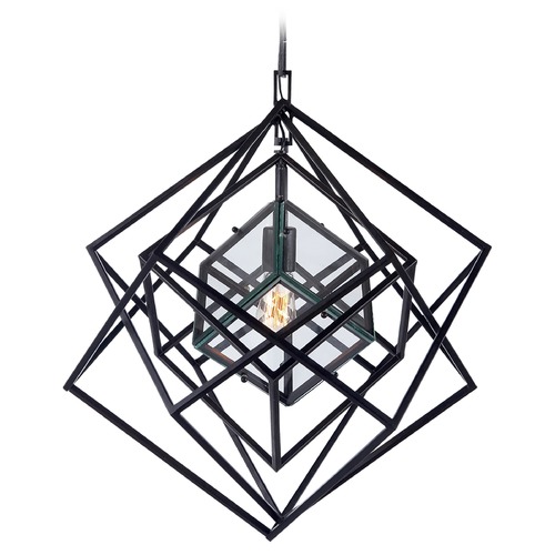 Visual Comfort Signature Collection Kelly Wearstler Cubist Chandelier in Aged Iron by Visual Comfort Signature KW5020AICG