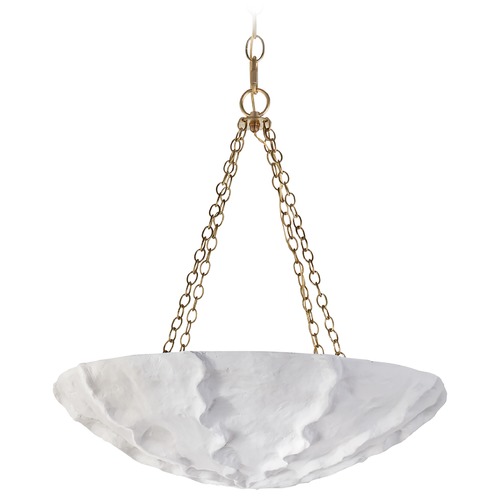 Aerin Benit Medium Sculpted Chandelier in White by Visual Comfort Signature