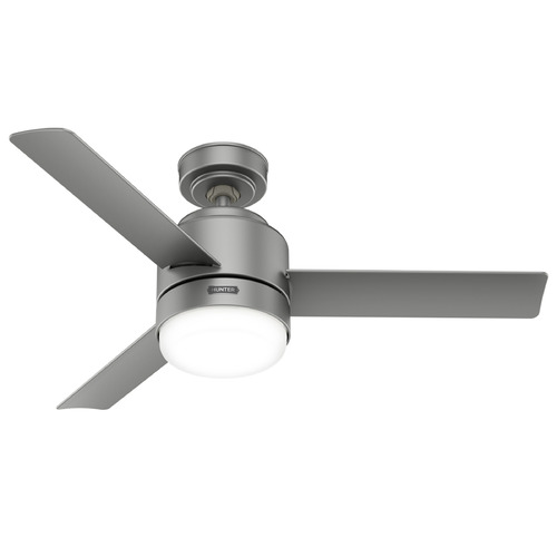 Hunter Fan Company Gilmour Matte Silver LED Ceiling Fan with Light