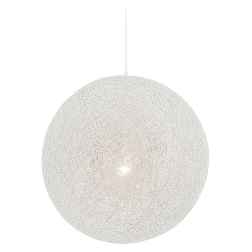 George Kovacs Lighting George Kovacs Entwined White Pendant Light with Globe Shade P5571-44B