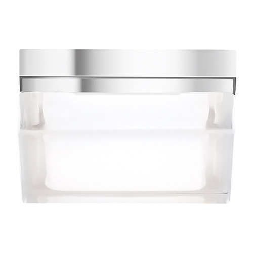 Visual Comfort Modern Collection Boxie Small 2700K LED Flush Mount in Nickel by Visual Comfort Modern 700BXSC-LED