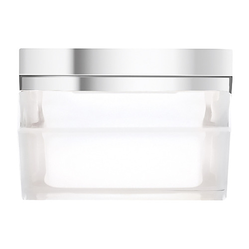 Boxie Small 2700K LED Flush Mount in Nickel by Visual Comfort Modern