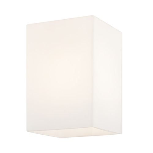 Satin White Square Glass Shade 3.75-Inch Wide 1.63-Inch Fitter