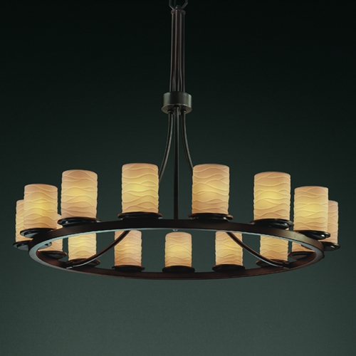 Justice Design Group Justice Design Group Limoges Collection Chandelier POR-8715-10-WAVE-DBRZ