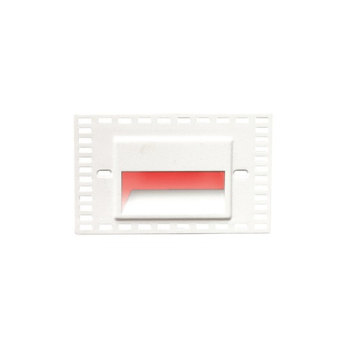 WAC Lighting White LED Recessed Step Light with Red LED by WAC Lighting WL-LED100TR-RD-WT