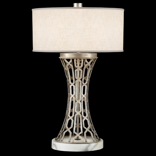 Fine Art Lamps Allegretto Silver Platinized Silver Leaf with Subtle Brown Highlights Table Lamp with