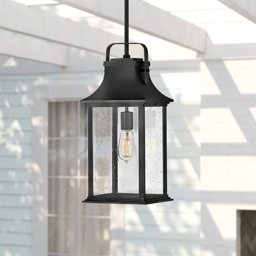 Grant 19.75-Inch Textured Black Outdoor Hanging Light by Hinkley Lighting