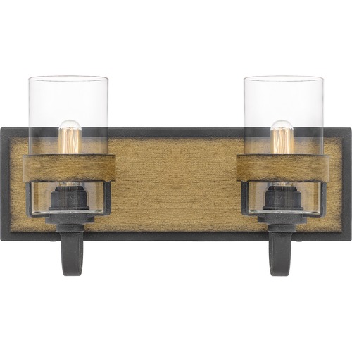 Quoizel Lighting Finch Aged Walnut & Grey Ash Bathroom Light by Quoizel Lighting FIN8616AWN