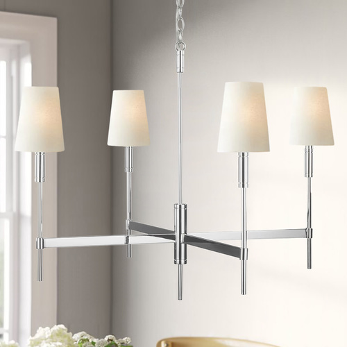 Visual Comfort Studio Collection Thomas OBrien 36-Inch Beckham Classic Polished Nickel Chandelier by Visual Comfort Studio TC1044PN