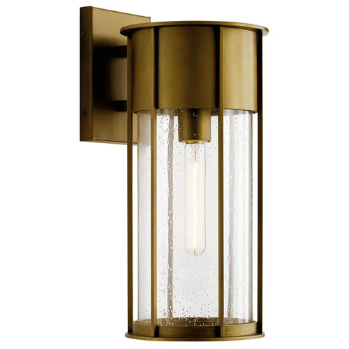 Camillo 18-Inch Outdoor Wall Light in Natural Brass by Kichler