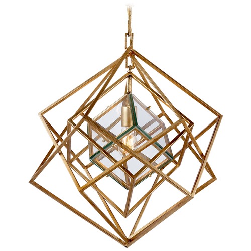 Visual Comfort Signature Collection Kelly Wearstler Cubist Small Chandelier in Gild by Visual Comfort Signature KW5020GCG