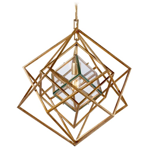 Kelly Wearstler Cubist Small Chandelier in Gild by Visual Comfort Signature