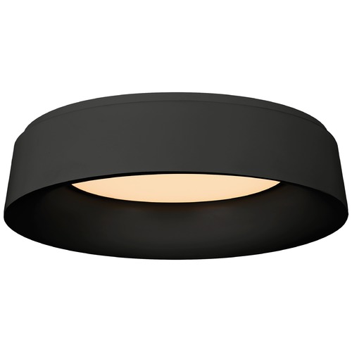 Visual Comfort Signature Collection Barbara Barry Halo Large Flush Mount in Black by Visual Comfort Signature BBL4096BLK