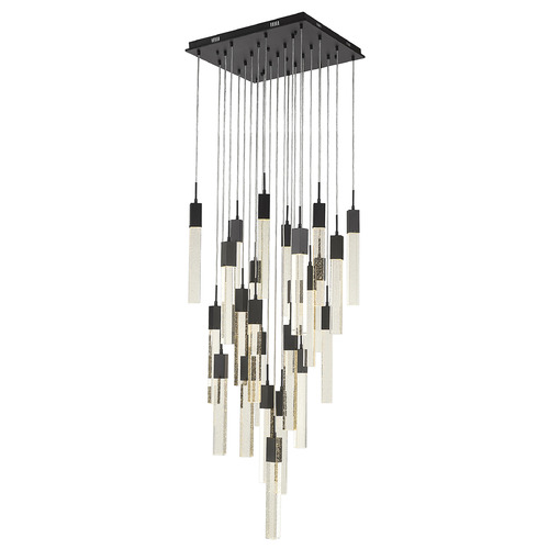 Original Glacier 25-Light LED Multi-Light Pendant in Matte Black by Avenue Lighting