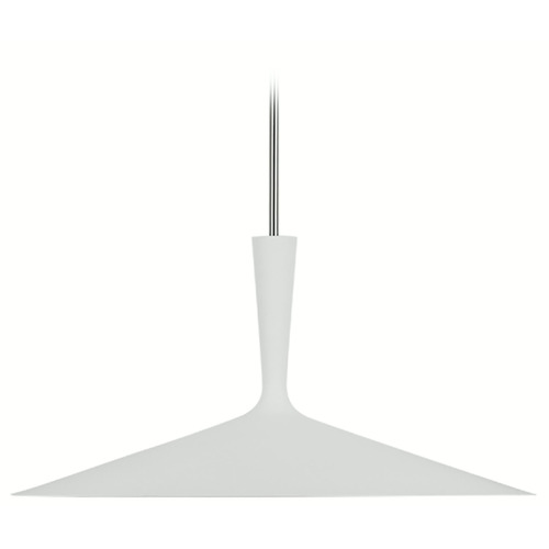 Visual Comfort Signature Collection Aerin Rosetta Pendant in White & Nickel by Visual Comfort Signature ARN5542WHTPN