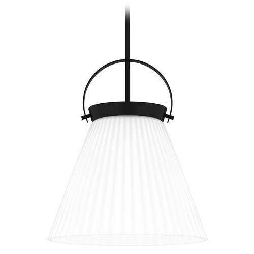 Quoizel Lighting Thibault Matte Black Pendant Light with Conical Shade