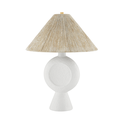 Mitzi by Hudson Valley Centella 24-Inch Table Lamp in Brass & White by Mitzi by Hudson Valley HL967201-AGB/WP