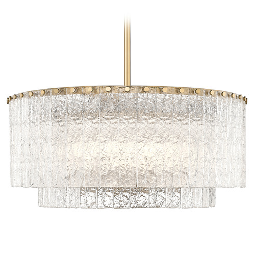 Z-Lite Glacier Modern Gold Pendant Light with Drum Shade