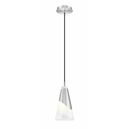 Z-Lite Aimie Brushed Nickel Mini-Pendant Light with Conical Shade