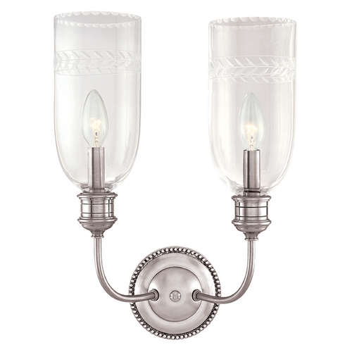 Hudson Valley Lighting Sconce Wall Light with Clear Glass in Polished Nickel Finish 292-PN