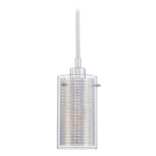Grid II Mini Pendant in Chrome by George Kovacs