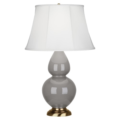 Robert Abbey Lighting Robert Abbey Double Gourd Smoky Taupe / Antique Natural Brass Table Lamp with Empire Shade 1748
