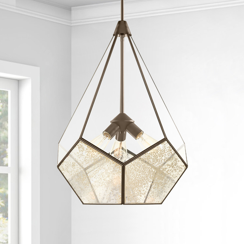 Progress Lighting Cinq Pendant in Light in Bronze by Progress Lighting P5322-20