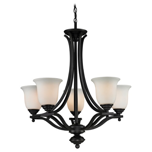 Lagoon Matte Black Chandelier by Z-Lite